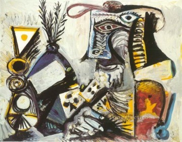 Hombre con cartas 1971 Pablo Picasso Pinturas al óleo